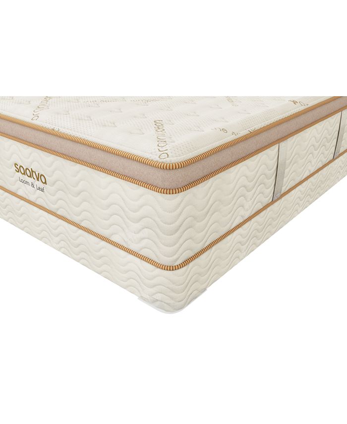 Saatva Loom & Leaf 14.5" Plush Euro Pillow Top Mattress Set Queen