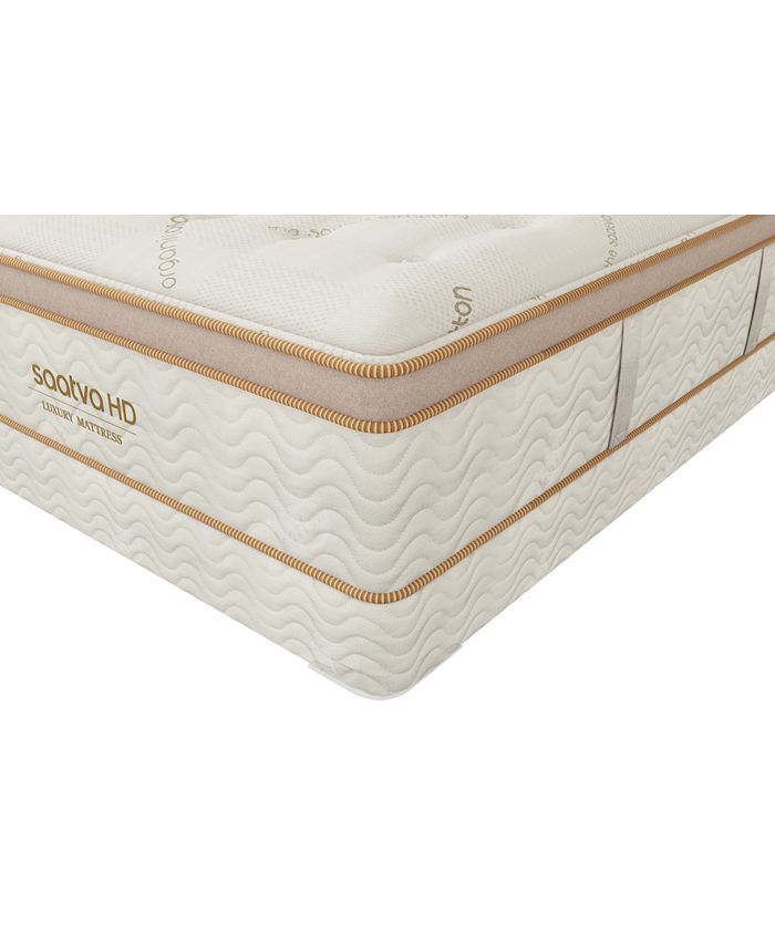 Saatva HD 15" Luxury Firm Euro Pillow Top Mattress Set Twin Macy's