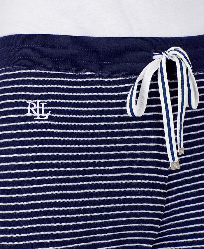 Lauren Ralph Lauren Striped Knit Jogger Pajama Pants & Reviews - Bras ...