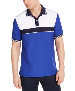 Club Room Men's Sporty Stripe Polo Shirt Created for Macy's