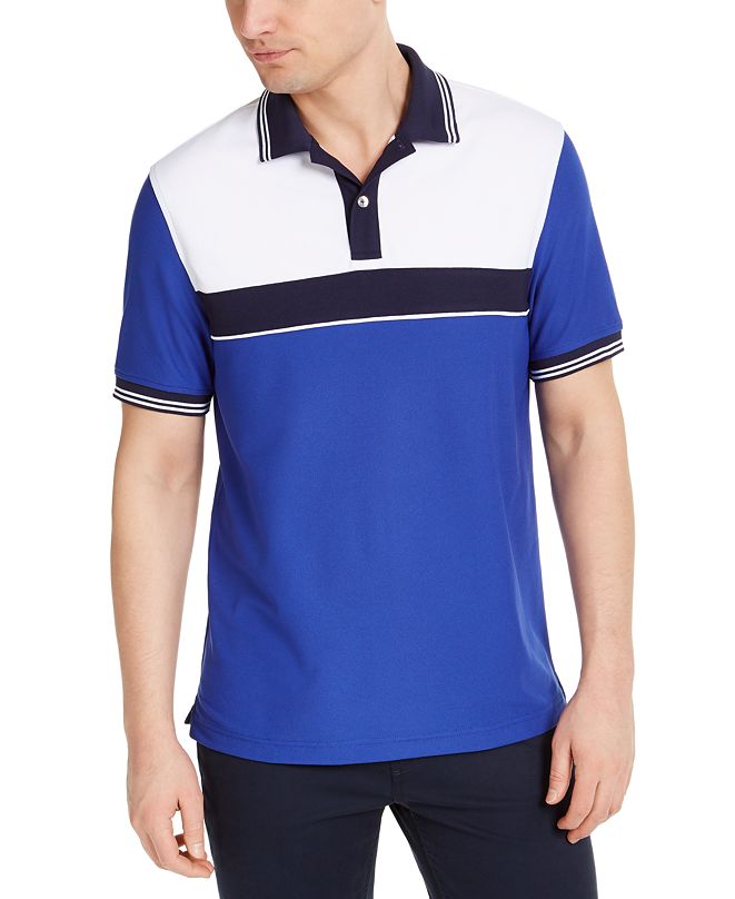 Club Room Men's Sporty Stripe Polo Shirt, Created for Macy's & Reviews ...