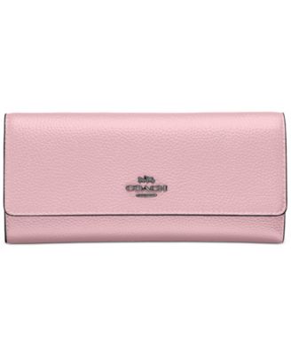 coach soft leather trifold wallet