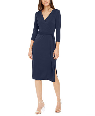 INC International Concepts INC Side-Tie Faux-Wrap Dress, Created for ...