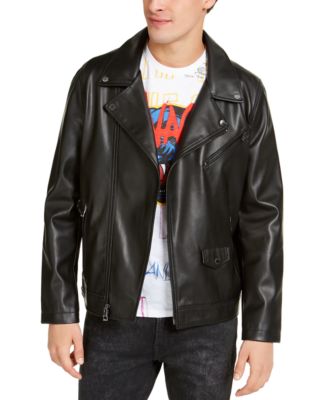 guess leather motorcycle jacket