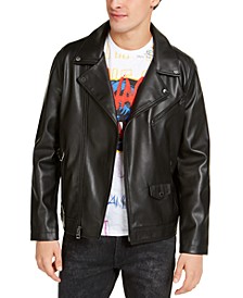 Men's Faux Leather Motorcycle Jacket