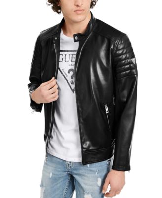 guess men's bomber jacket with removable hooded inset