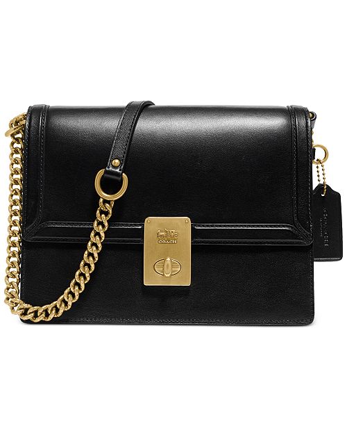 COACH Refined Calf Leather Hutton Shoulder Bag & Reviews - Handbags & Accessories - Macy&#39;s