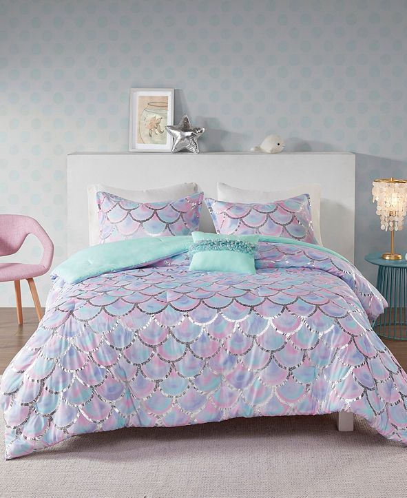 Mi Zone Metallic Printed 3-Piece Twin/Twin XL Reversible ...