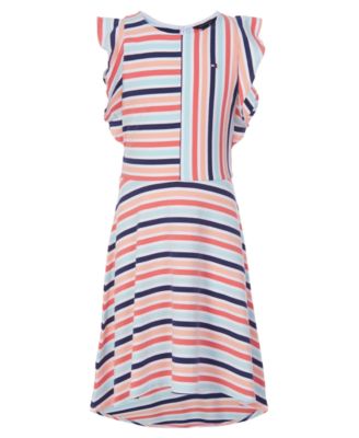 Tommy Hilfiger Little Girls Striped Flutter&nbsp;Dress