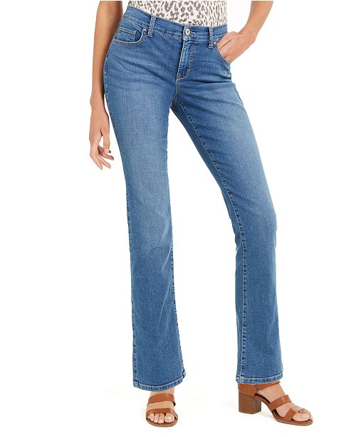 Style & Co Petite Tummy-Control Mid-Rise Bootcut Jeans, Created for Macy&#39;s & Reviews - Jeans ...