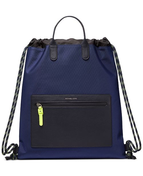 Michael Kors Men S Brooklyn Drawstring Backpack Reviews All Accessories Men Macy S