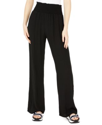 Be Bop - Juniors' Smocked Wide-Leg Pull-On Pants
