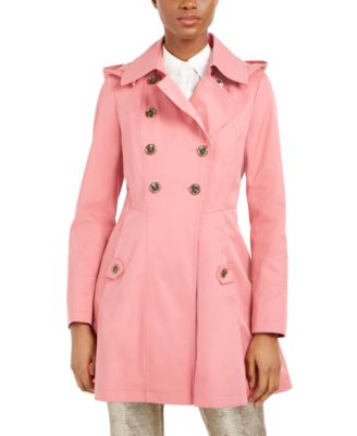 hooded skirted coat