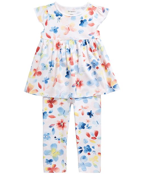 First Impressions Baby Girls Watercolor Butterfly Cotton Tunic