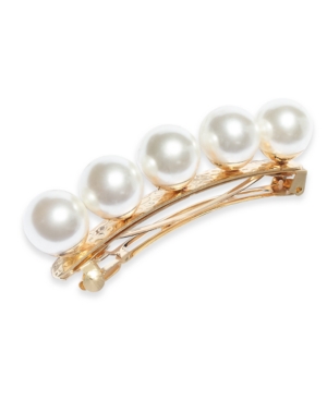 image of Thalia Sodi Gold-Tone Imitation Pearl Hair Clip, Created for Macy-s