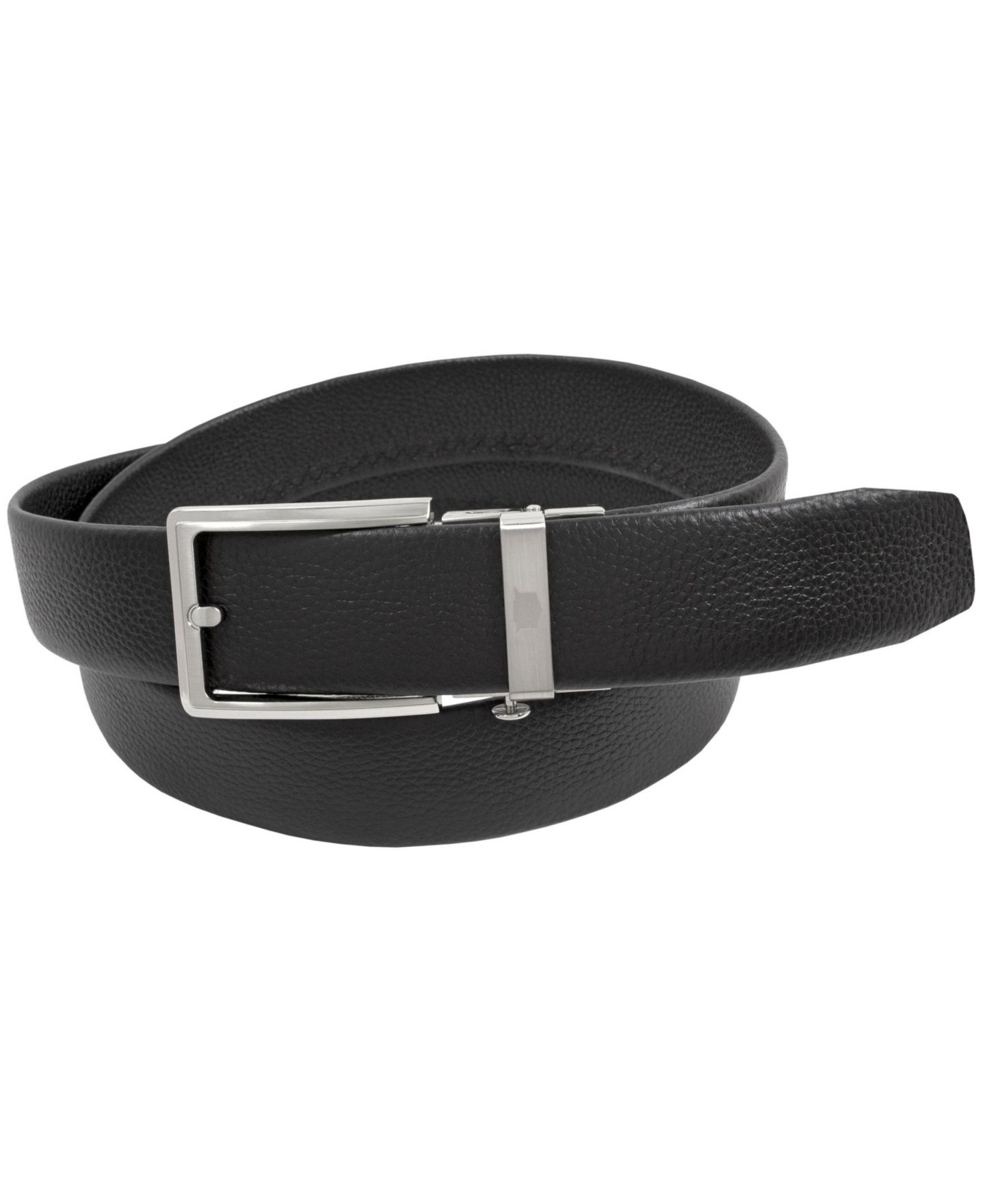 Мужской ремень Florsheim True Fit Dress Casual Track Belt, цвет: Чёрный — фото 1