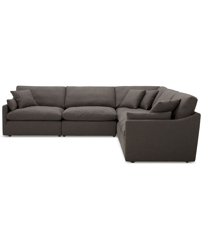 Furniture CLOSEOUT! Joud 5Pc. Fabric "L" Shaped Modular Sofa, Created