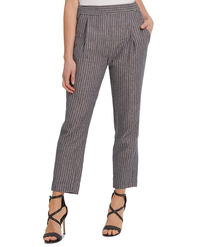 DKNY Striped Pull-On Pants - Macy's