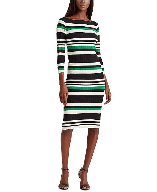 Lauren Ralph Lauren Rib Knit Sweater Dress Reviews Dresses