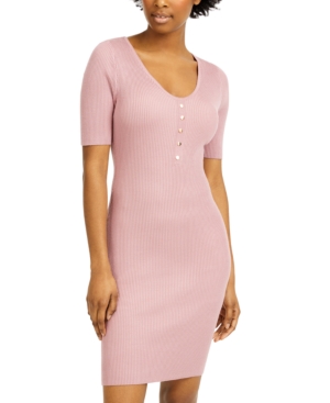 ALMOST FAMOUS JUNIORS' RIBBED-KNIT BODYCON DRESS
