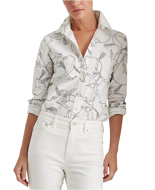 Lauren Ralph Lauren Equestrian Striped Shirt Reviews Tops