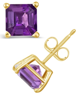 image of Amethyst (1-9/10 ct. t.w.) Stud Earrings in 14K Yellow Gold