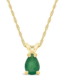 Emerald (3/4 ct. t.w.) Pendant Necklace in 14k Yellow Gold (Also in Ruby & Sapphire)