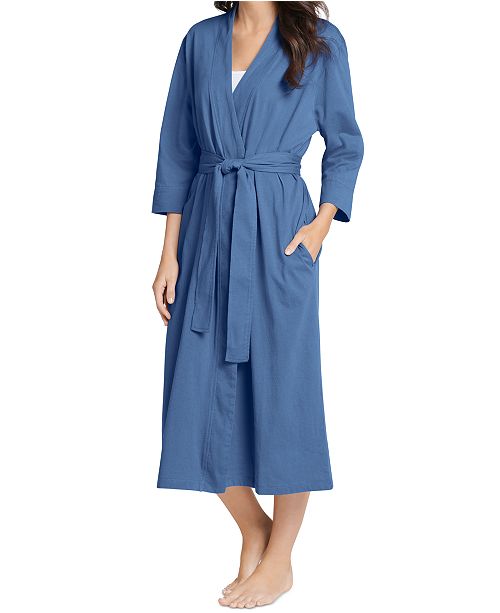 Jockey Long Cotton Wrap Robe & Reviews Macy's