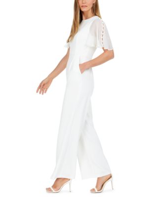 calvin klein white jumpsuit