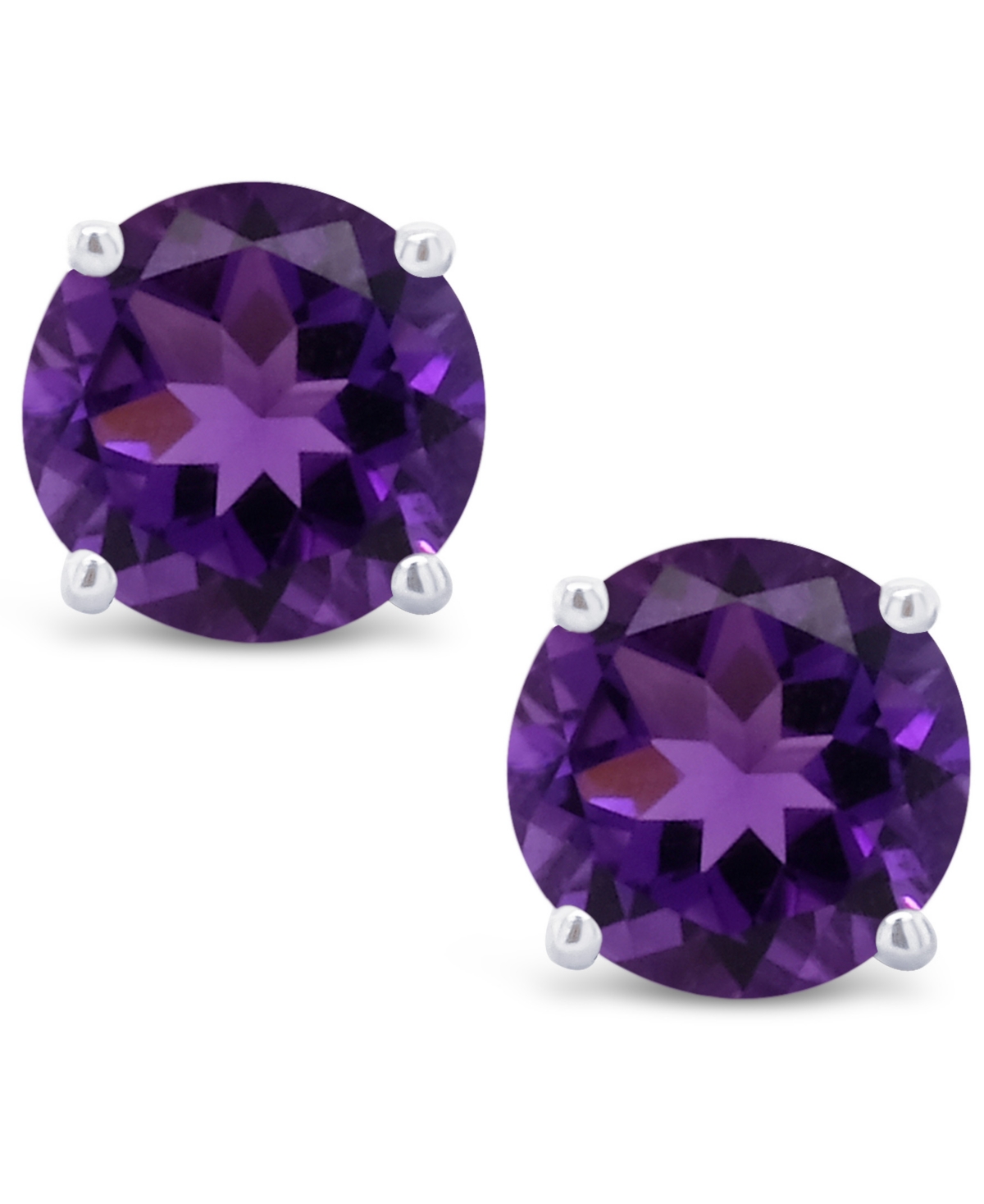 Amethyst (9/10 ct. t.w.) Stud Earrings in 14K White or Yellow Gold