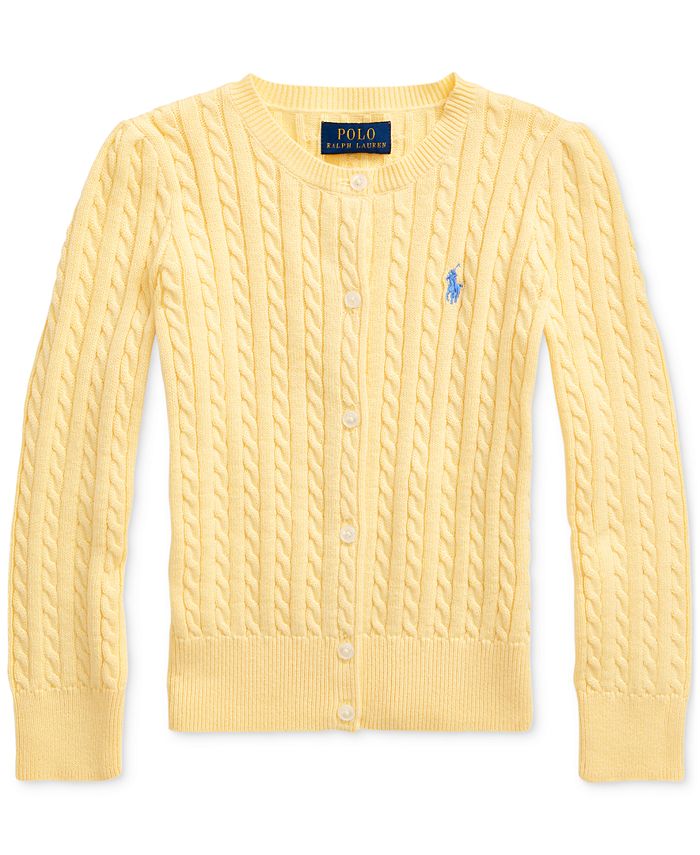Polo Ralph Lauren Toddler Girls Cable-Knit Cotton Cardigan - Macy's