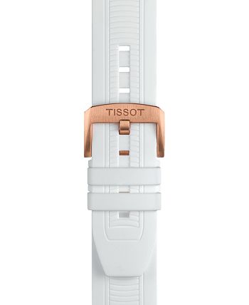 Tissot - Women's Swiss Chronograph T-Race White Silicone Strap Watch 47.6mm