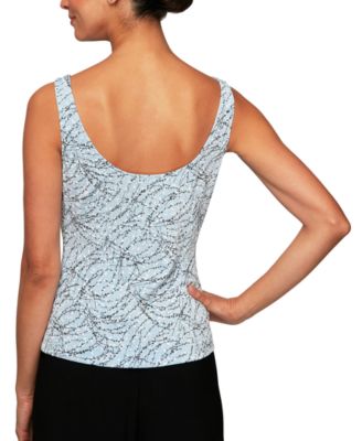 Printed Jacket and Top Set, Regular & Petite Sizes