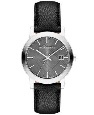 burberry check strap watch 38mm