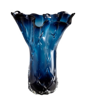 Shop Cyan Design Bristol Vase In Sapphire