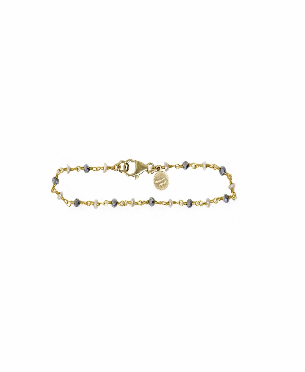 14k Gold Filled Single Strand Bracelet - Blue