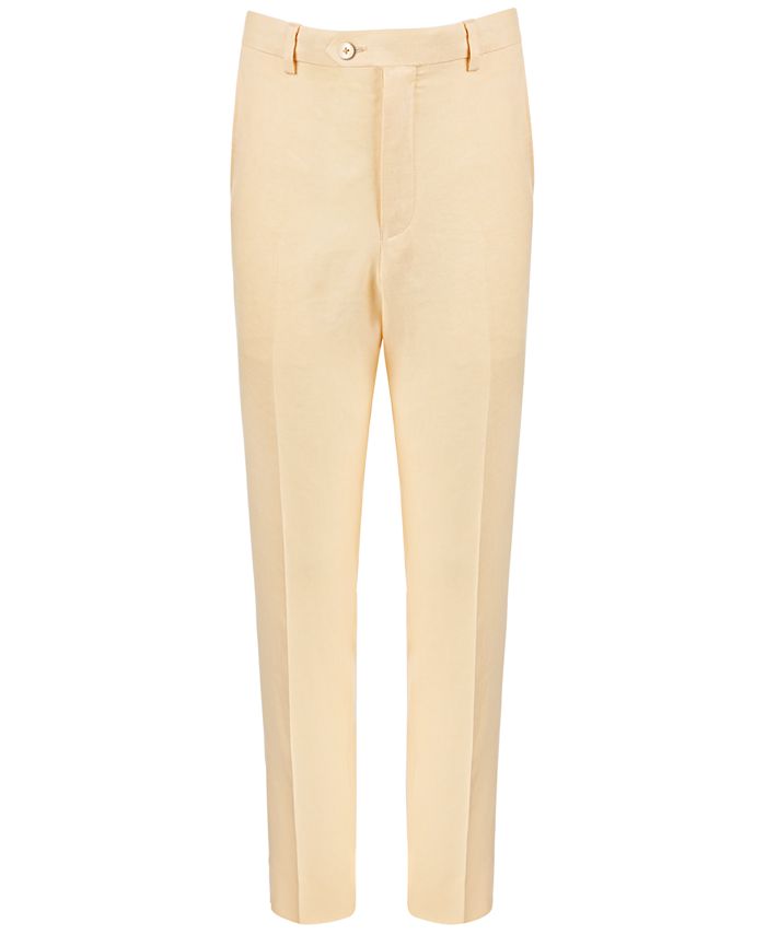 Lauren Ralph Lauren Big Boys Classic-Fit Yellow Linen Suit Pants - Macy's