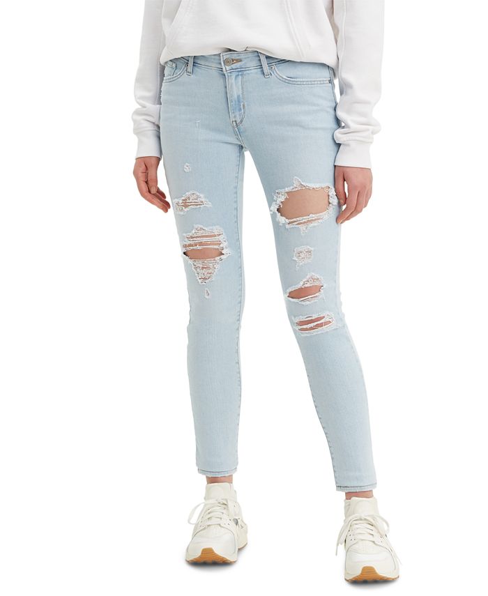 Levi's 711 Ripped Skinny Jeans & Reviews - Jeans - Juniors - Macy's