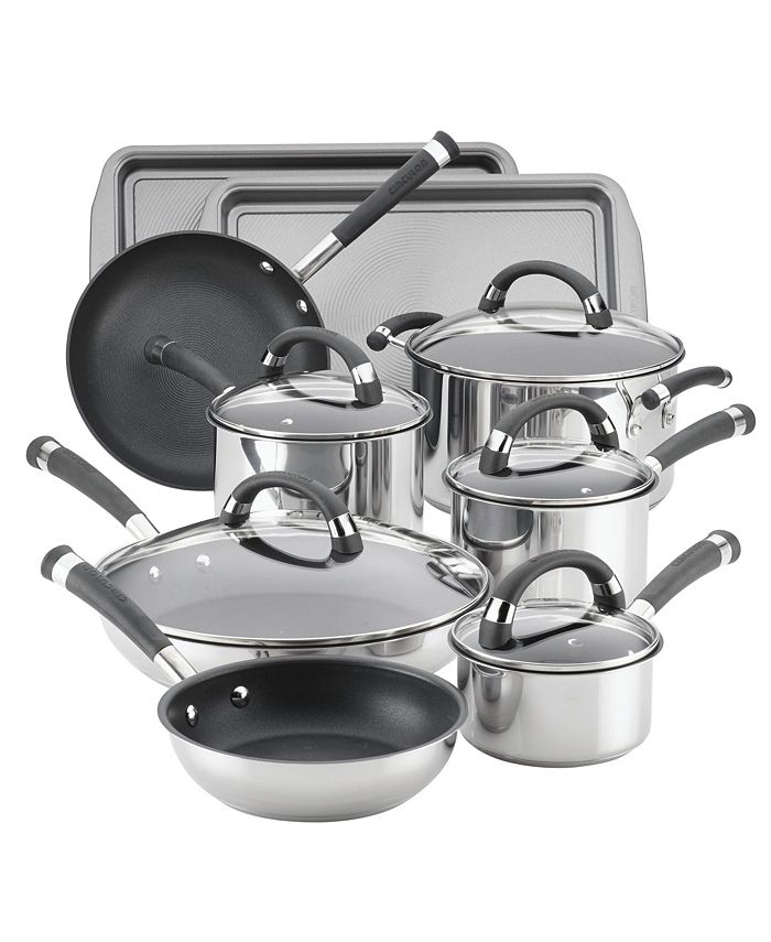 All-Clad D5 Brushed Stainless Steel 7 Piece Cookware Set - Macy's