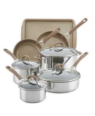 Circulon - Innovatum Stainless Steel Nonstick 10-Pc. Cookware Set with bonus Cookie Sheet