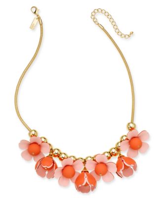 INC Gold-Tone 3D Flower Statement Necklace, 18