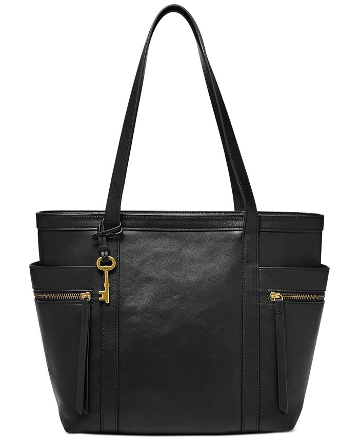 Fossil caitlyn leather tote clearance