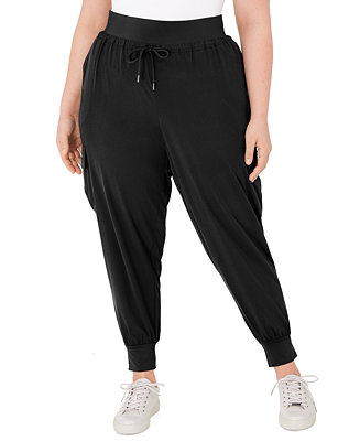Ideology Plus Size Cargo Jogger Pants, Created for Macy's & Reviews ...