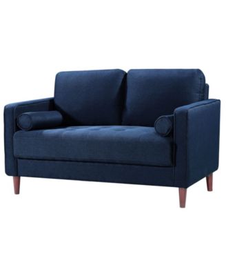 Lillith Modern Loveseat With Upholstered Fabric and Wooden Frame