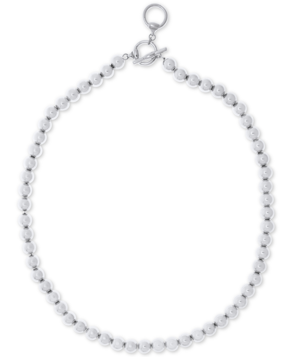 Lauren Ralph Lauren 16" Silver-tone Metal Bead (8 Mm) Necklace