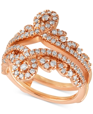 image of Diamond Swirled Tiara Enhancer Ring (3/4 ct. t.w.) in 14k Rose Gold