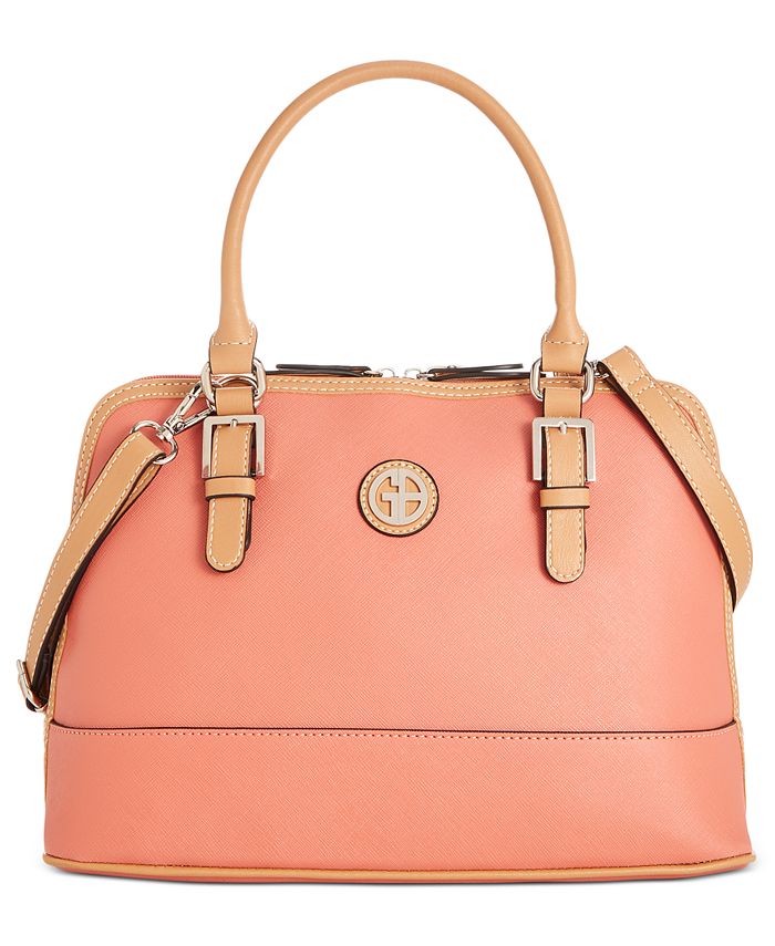 Saffiano dome satchel shop