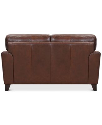 Brayna 65" Classic Leather Loveseat, Created for Macy's