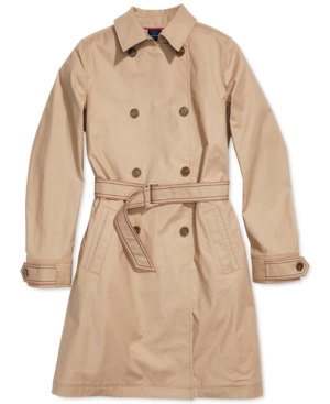 Tommy Hilfiger Adaptive Women's Trench Coat with Magnetic Closure