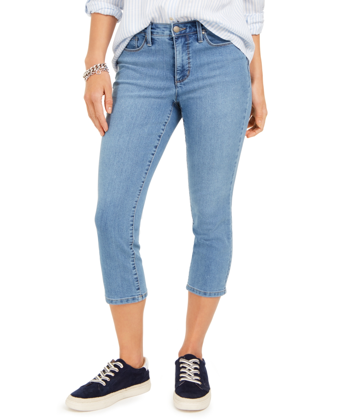 Charter Club Tummy Control Bristol Capri Jeans Created for Macy s Smart Closet